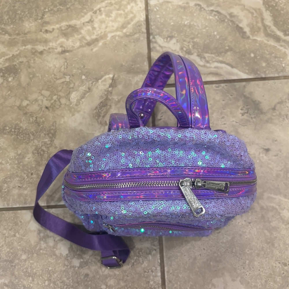 Disney Loungefly Little Mermaid Ariel Purple Sequin Holographic Mini Backpack - Picture 9 of 16